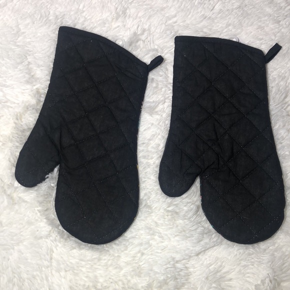 ππ Halloween 2 Kitchen Oven Mitts π Day of the Dead π Black π NWT ππ - Picture 4 of 4